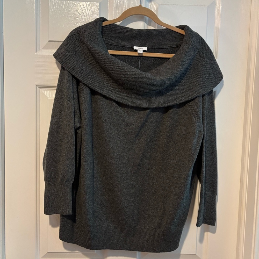 NWT J. Jill PureJill Off The Shoulder Sweater, Size XL